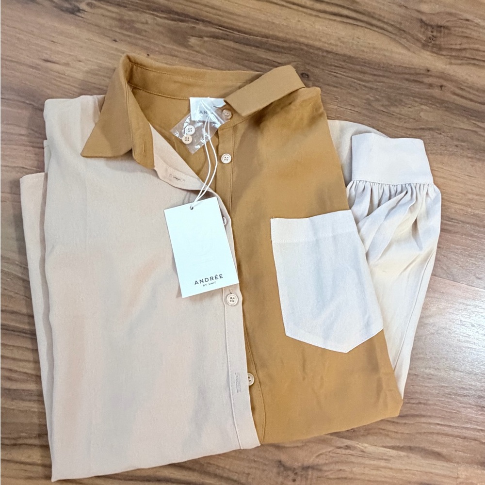 Andree Colorblock button up Shirt